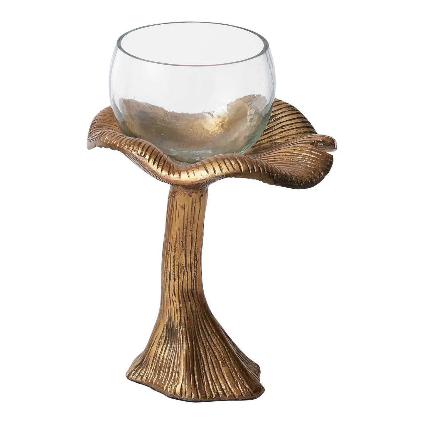 Antique Gold Mushroom Planter - Royalties