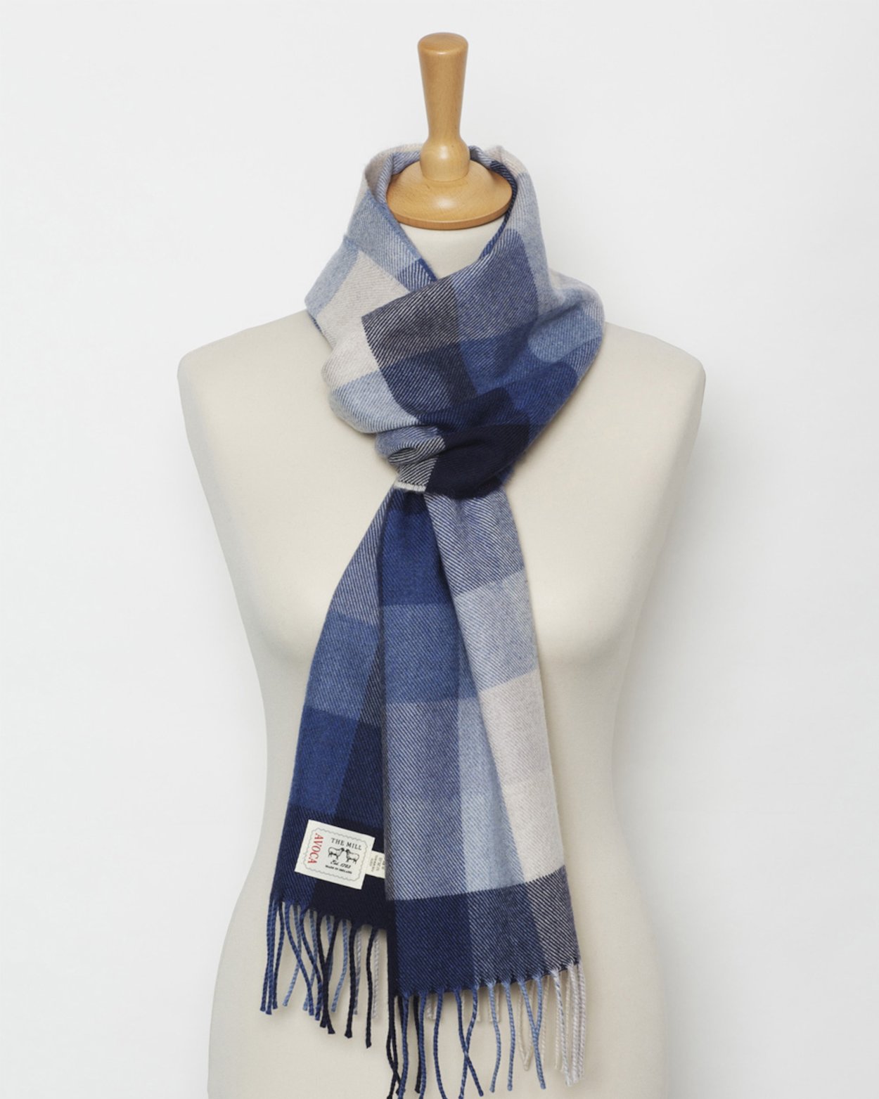 Avoca Handweavers Merino Scarf in Denim - Royalties
