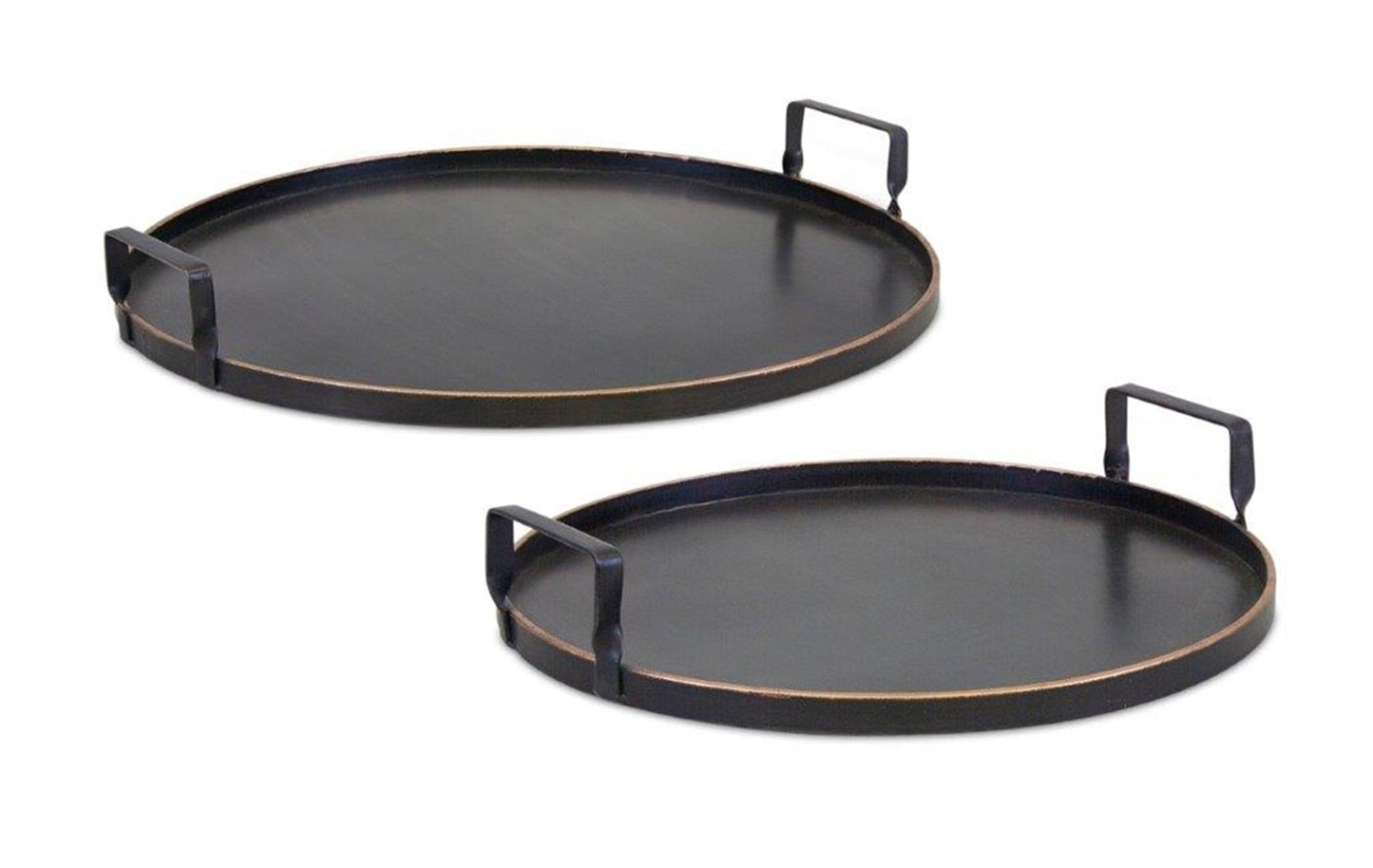 Black Metal Trays Set of Two - Royalties