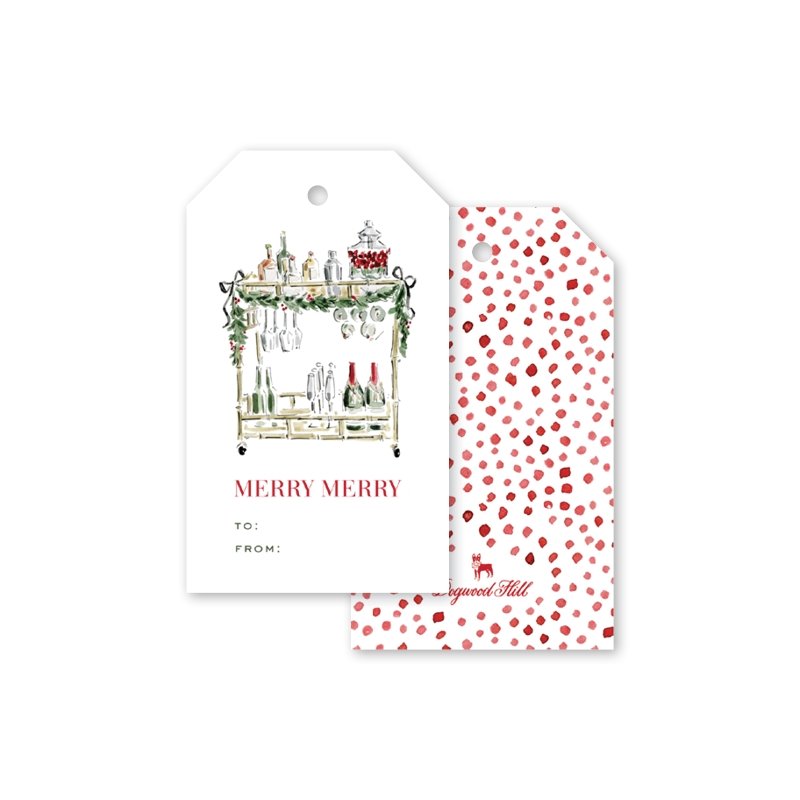 Christmas Spirits Cart Gift Tags - Royalties