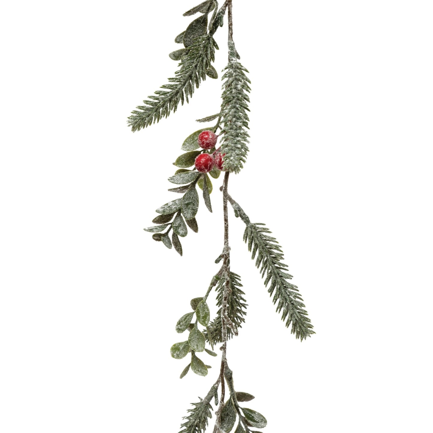 Faux Boxwood Garland with Berries - Royalties