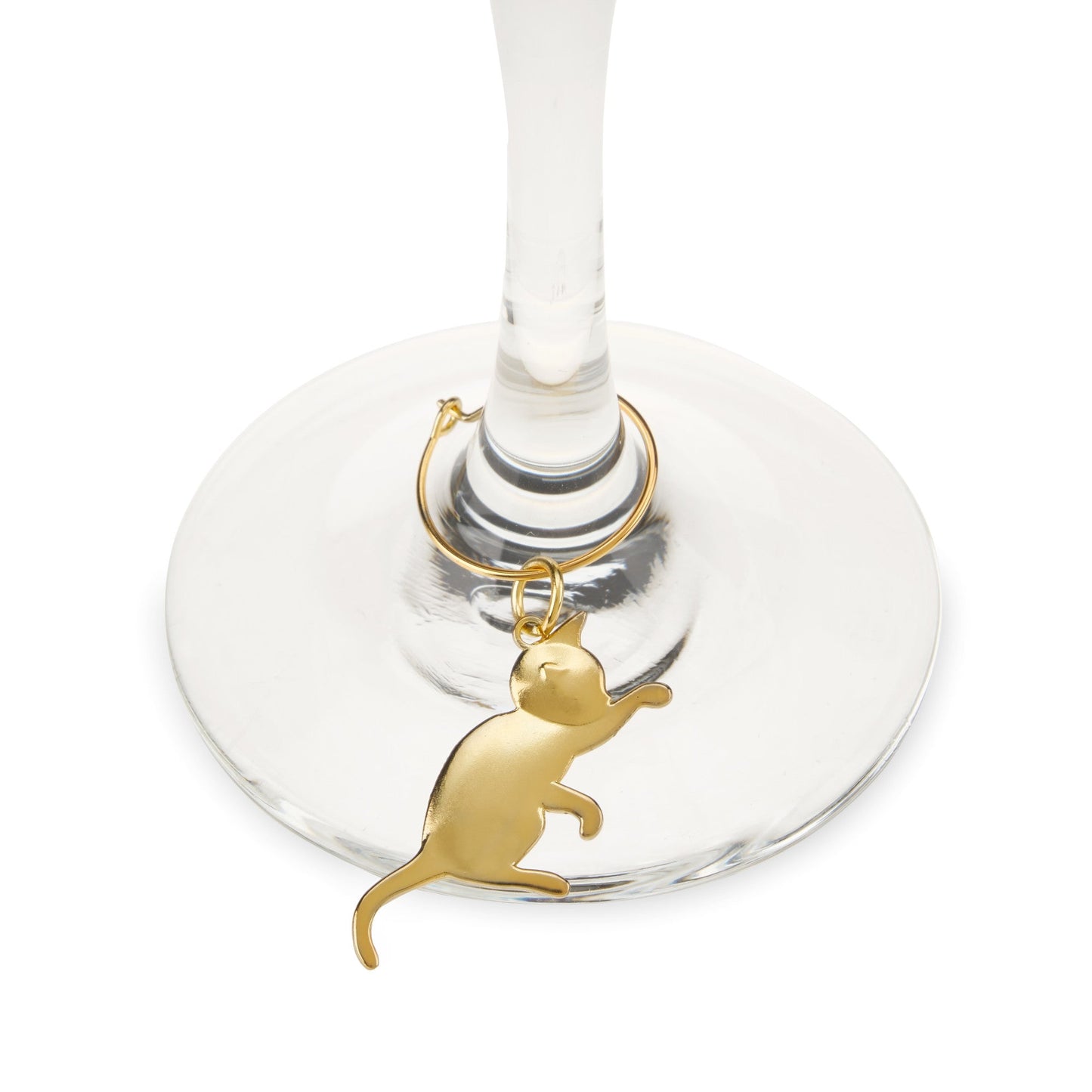 Gold Cat Wine Charms - Royalties