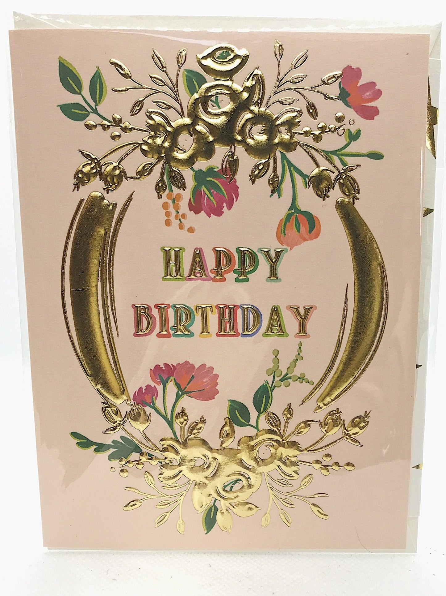 Happy Birthday Gold Emboss Cartouche - Royalties