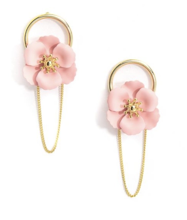 Metal Blossom Drop Earring - Royalties
