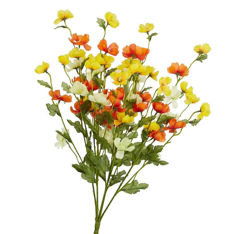 Orange Yellow Fall Flowers Cosmos Bush - Royalties