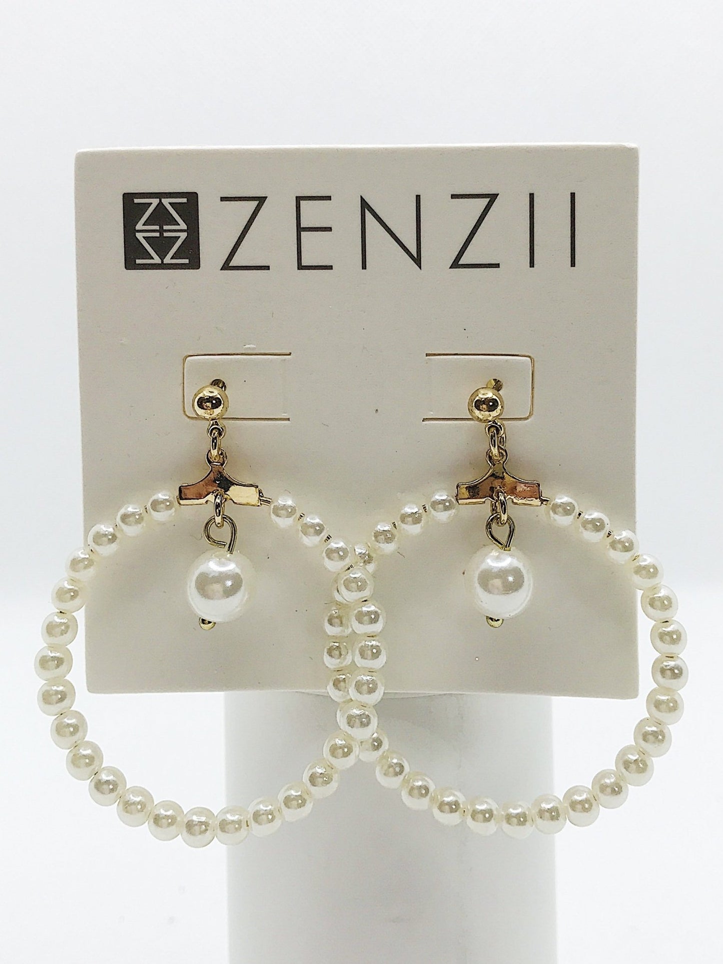Pearl Trim Hoop Earring - Royalties