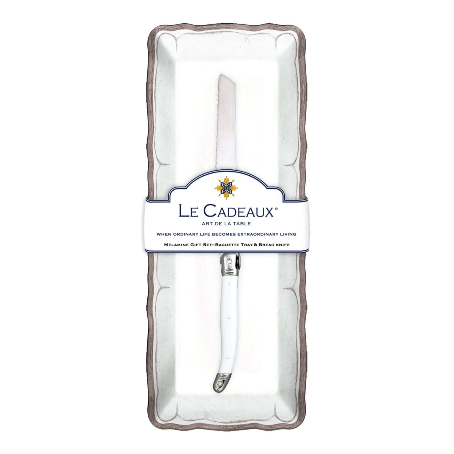 Rustica Antique White Baguette Tray Gift Set - Royalties