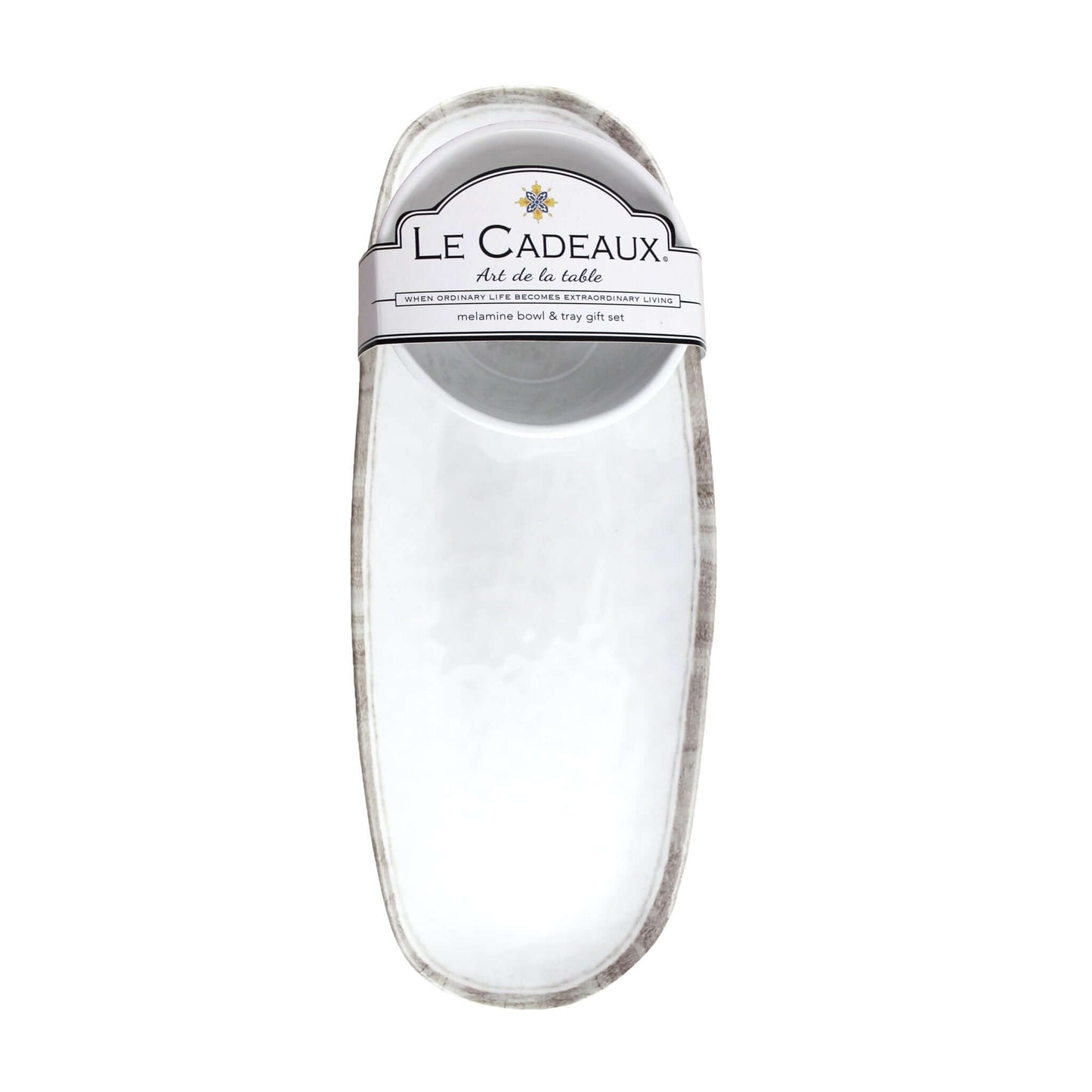 Rustica Antique White Bowl and Tray Gift Set - Royalties