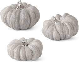 Silver Metallic Textured Ceramic Pumpkins - Royalties
