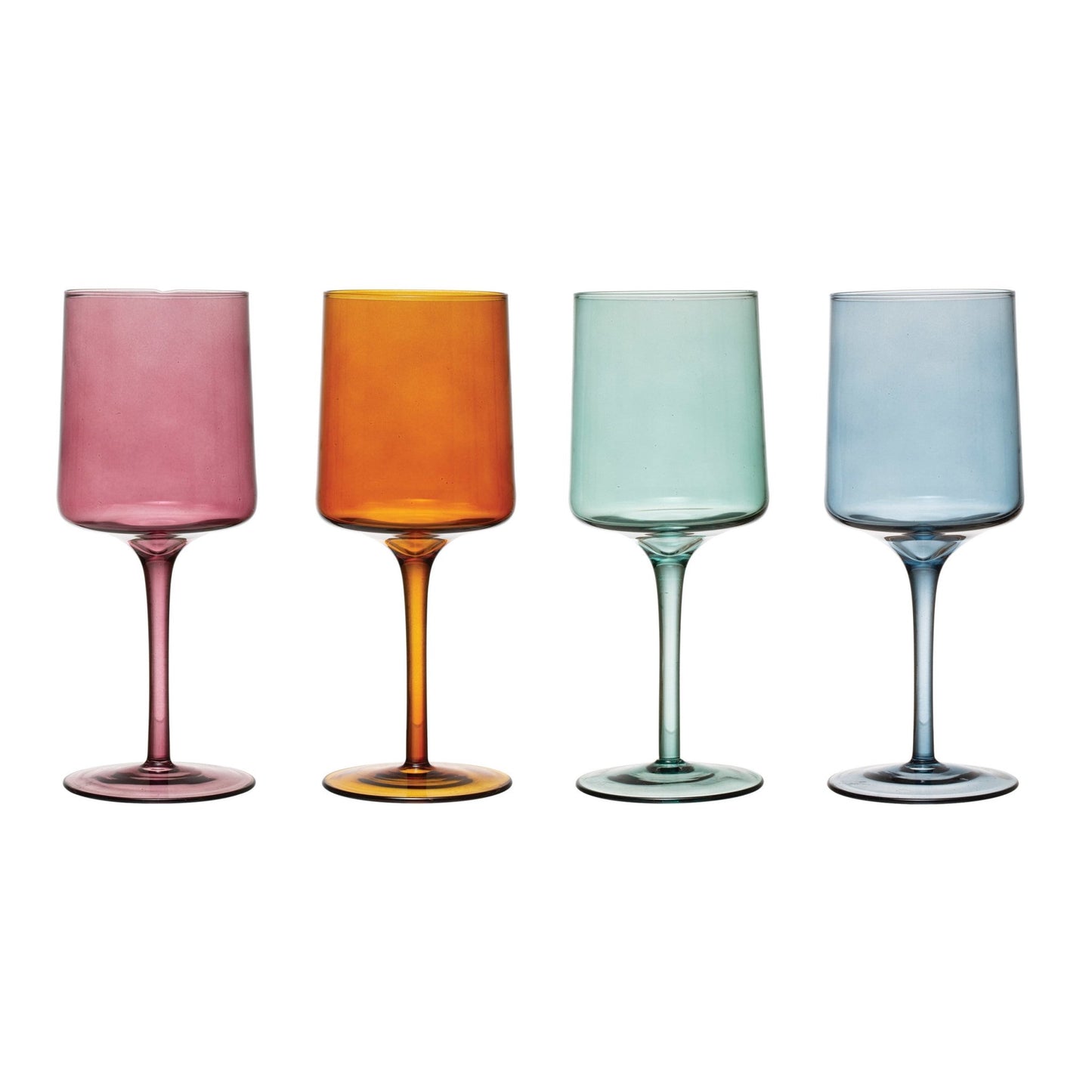 14 oz. Stemmed Wine Glass, 4 Colors - Royalties