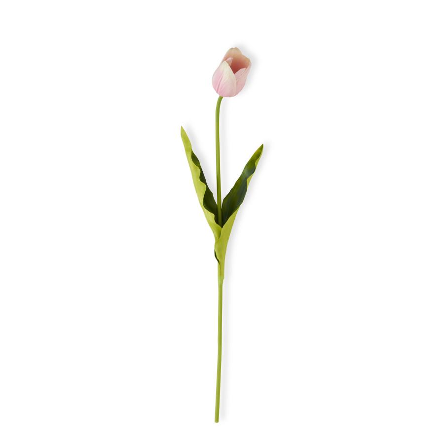26.5 Inch Pink Real Touch Tulip Stem - Royalties