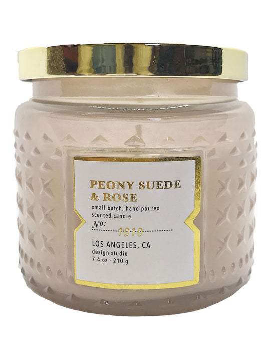 7.4oz Peony Suede & Rose Scented Candle - Royalties
