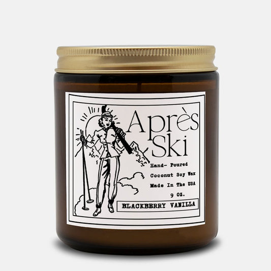 Apres Ski Blackberry Vanilla Candle Amber Jar 9oz - Royalties