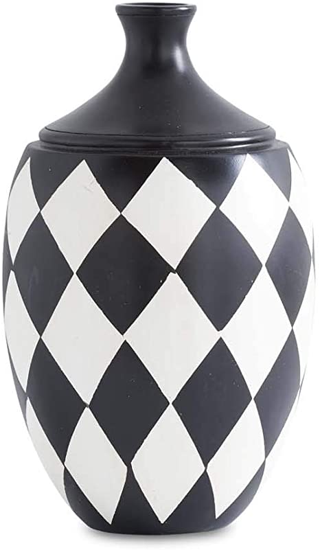 Black and White Harlequin Vase - Royalties
