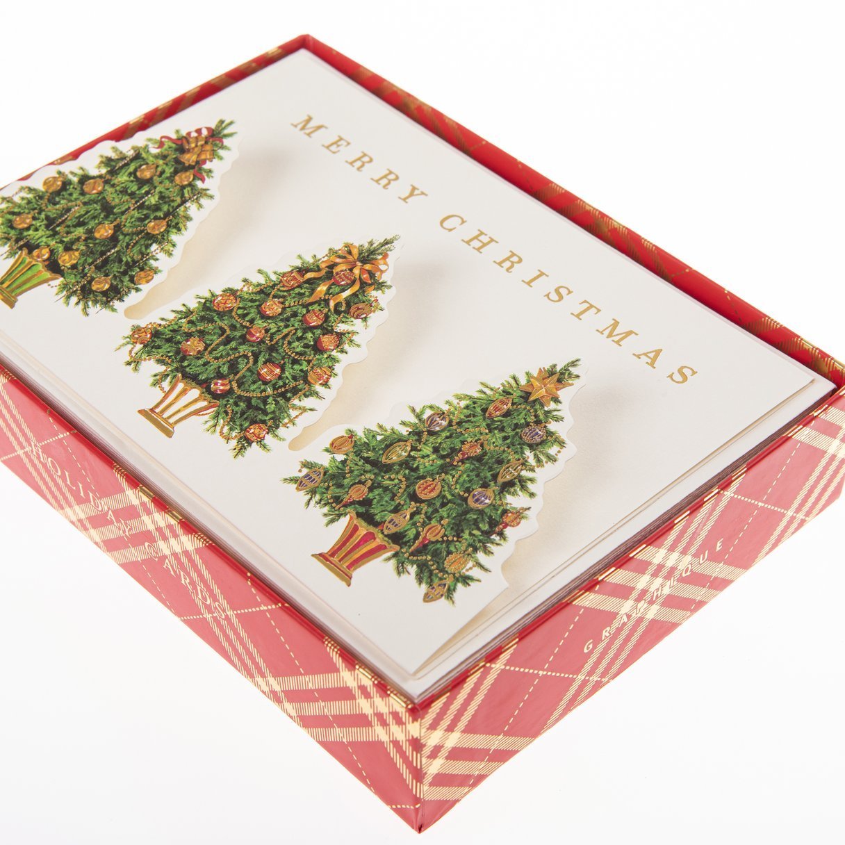 Christmas Tree Trio Large Boxed Cards - Royalties