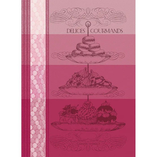 Delices Gourmands Rose Jacquard Kitchen Towel - Royalties