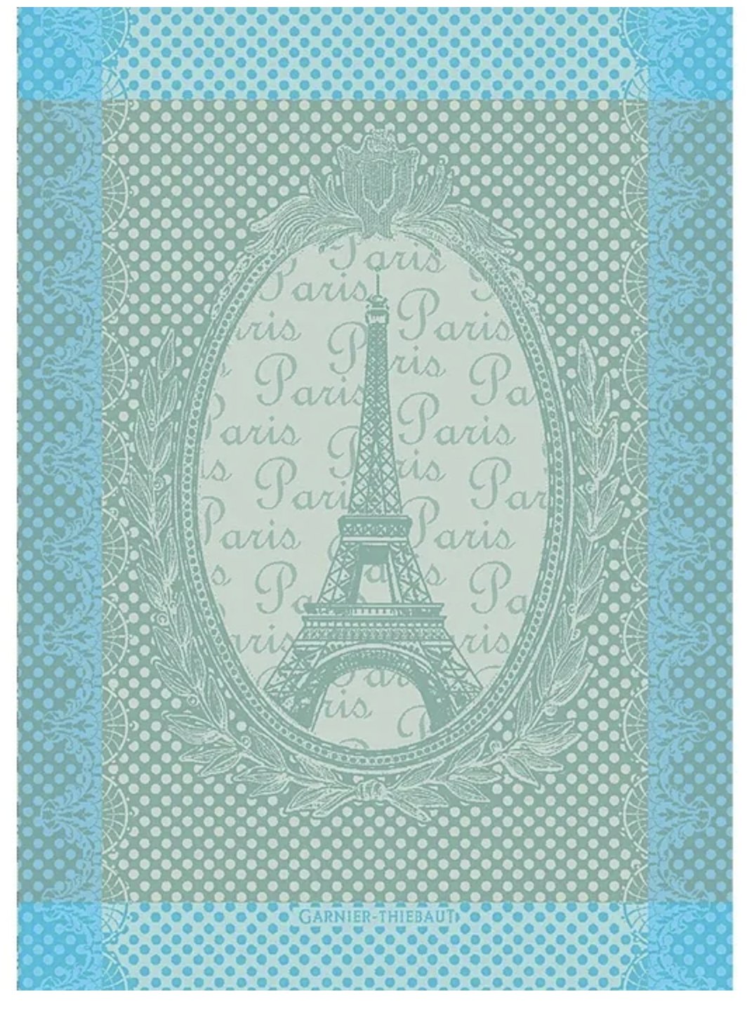 Eiffel Vintage Celadon Kitchen Towel - Royalties