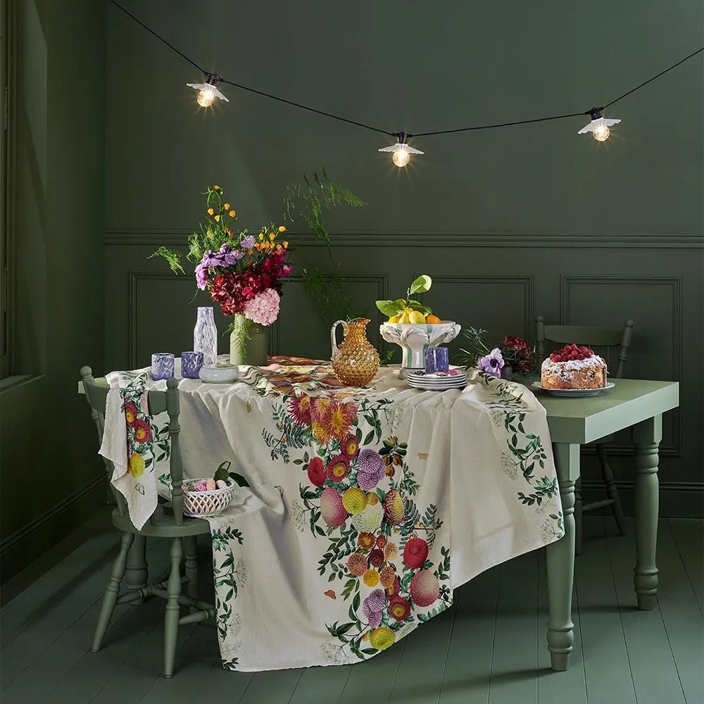Envies D'Automne Flamboyant Tablecloth, Cotton-Linen Blend - Royalties