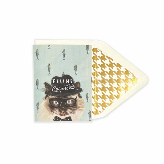 Feline Casanova Card - Royalties