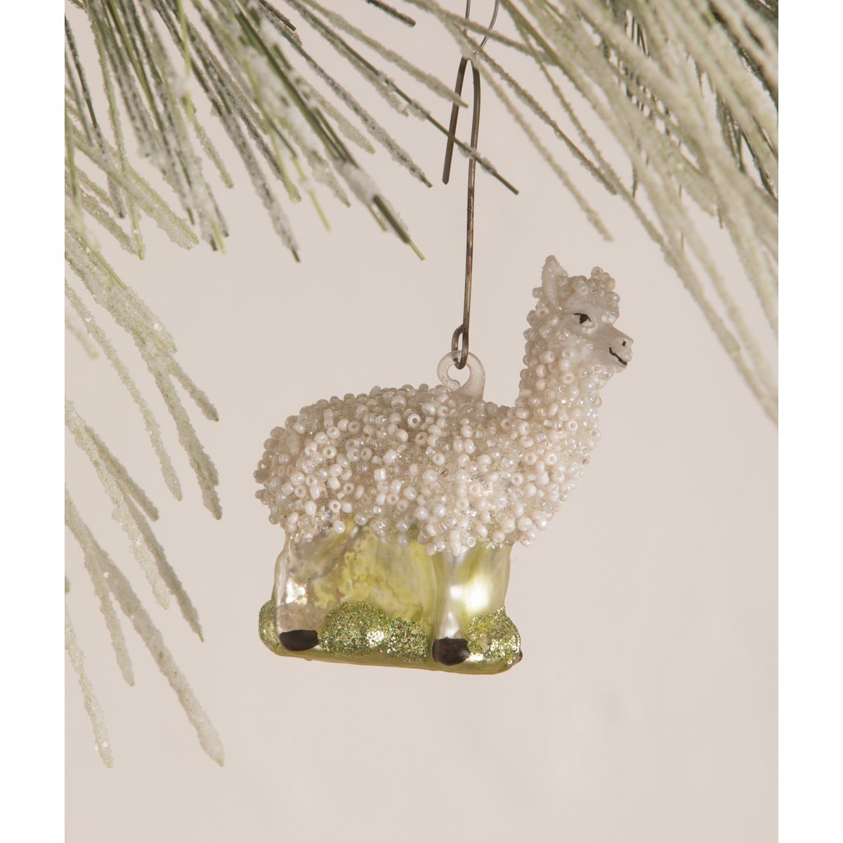Glass Beaded Llama Ornament - Royalties