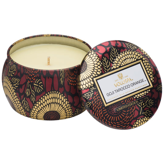 Goji Tarocco Orange Mini Tin Candle - Royalties