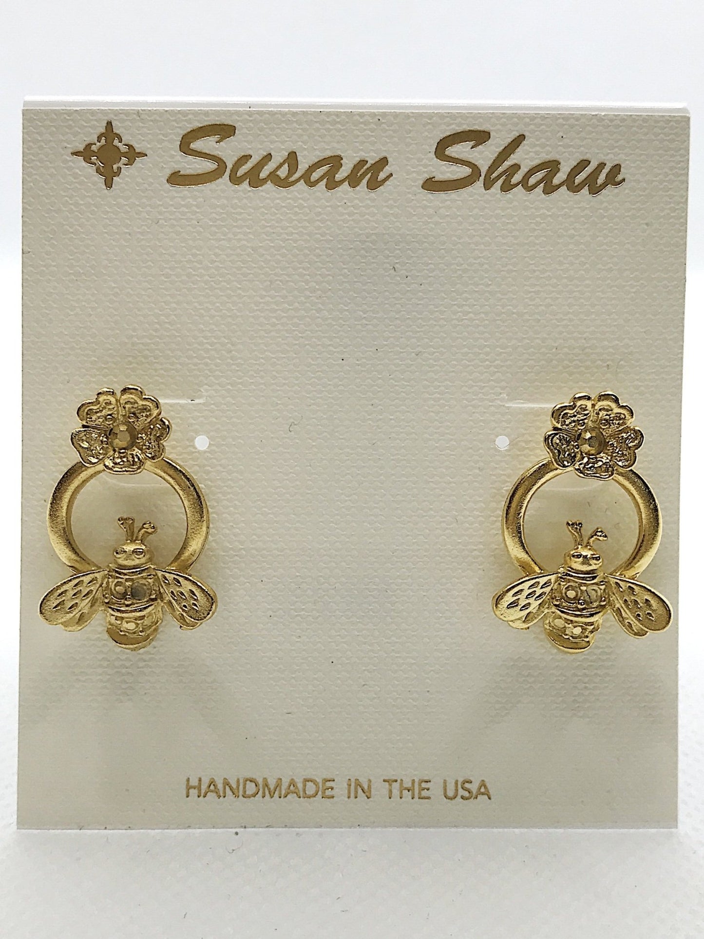 Gold Bee Stud Earrings - Royalties