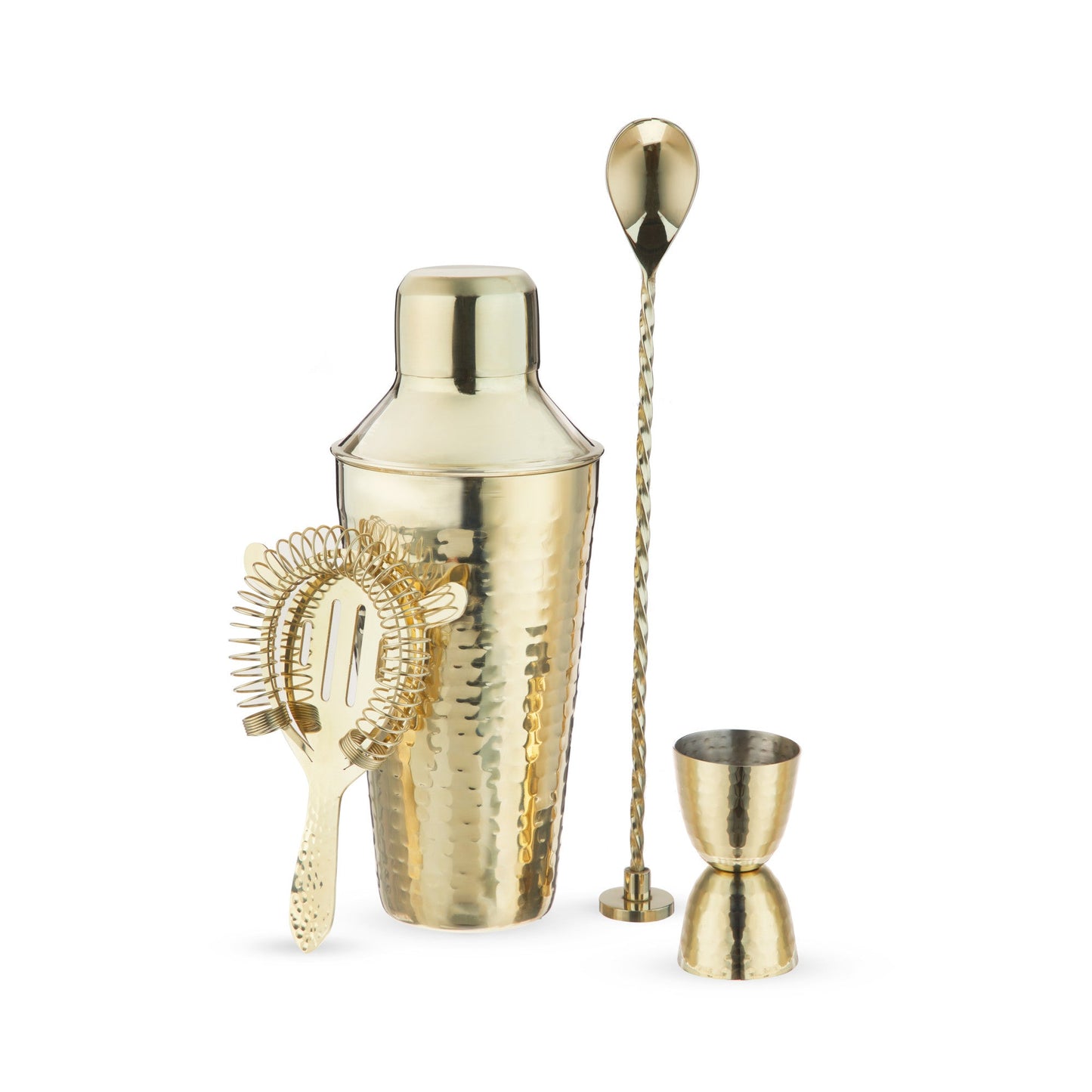 Gold Hammered Barware Set - Royalties