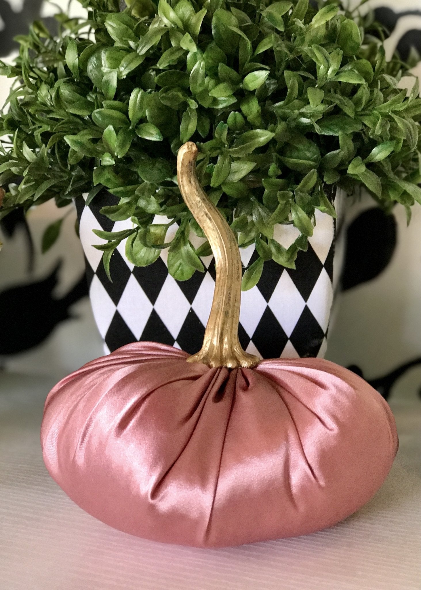 Handmade Small Satin Pumpkin- Mauve - Royalties