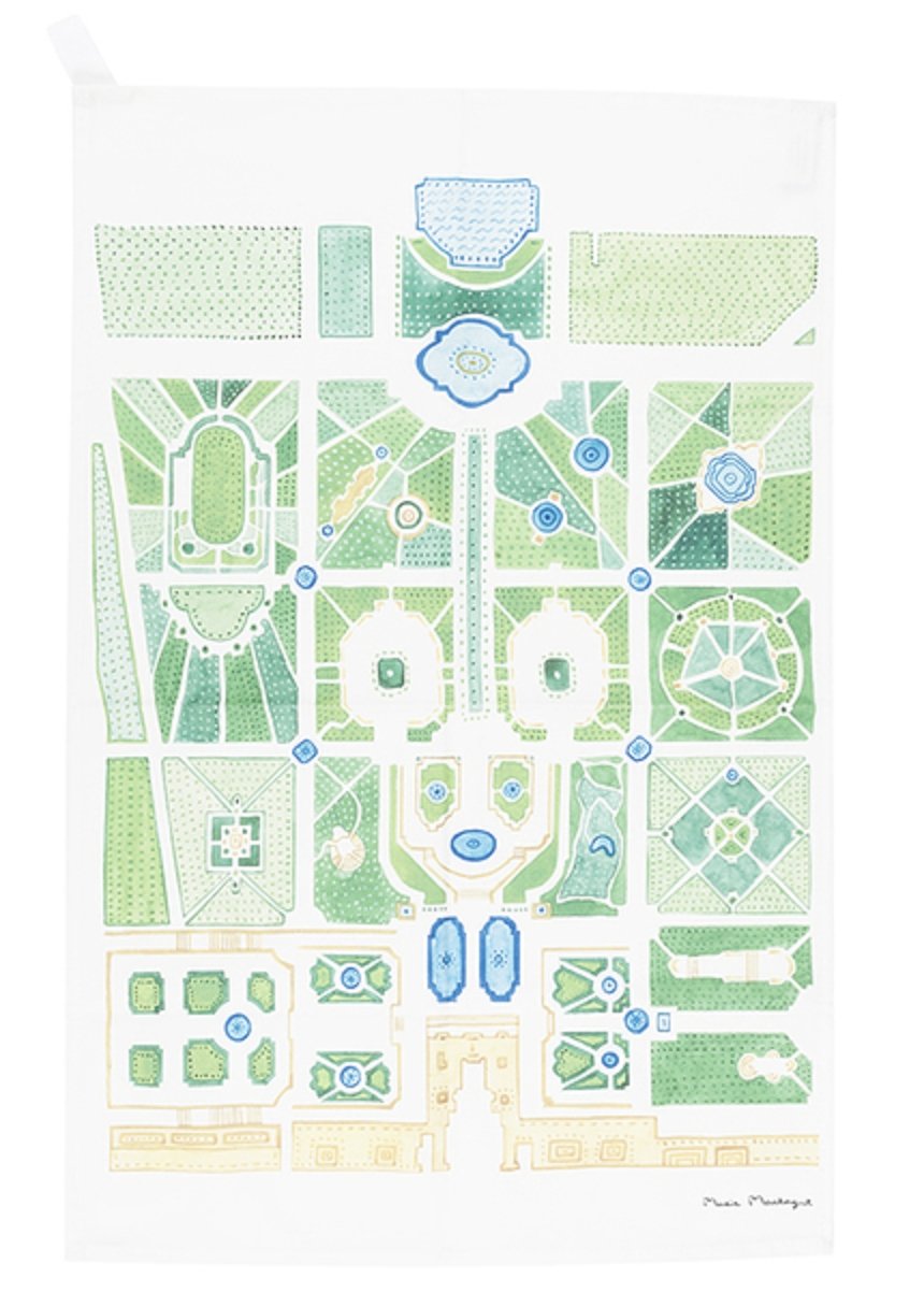 Jardins vue Unique Tea Towel - Royalties