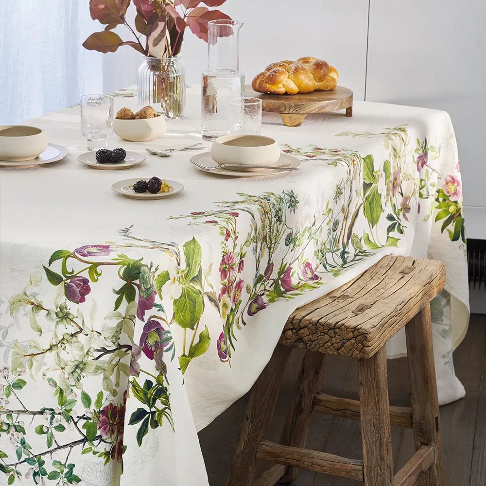 Justine Natural Tablecloth, 100% Linen - Royalties