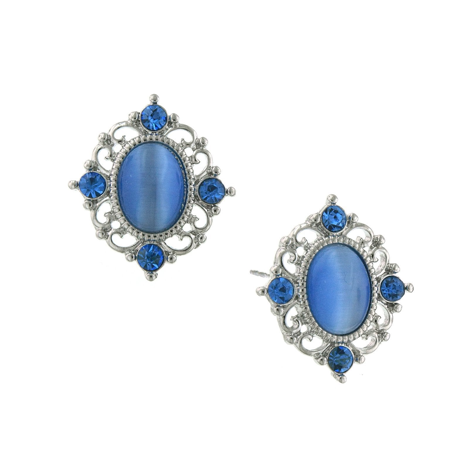 Large Blue stud Earring - Royalties