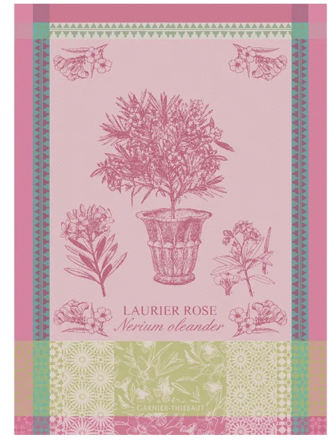 Laurier En Pot Rose Kitchen Towel - Royalties