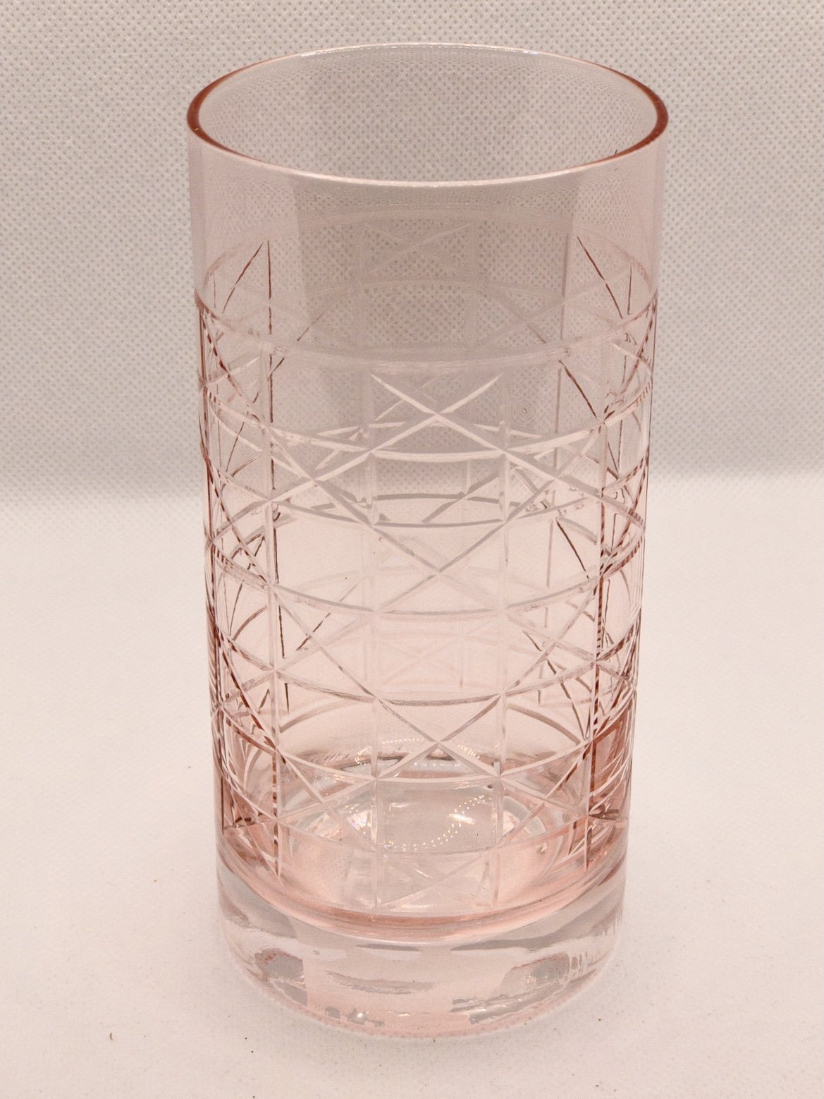 Light Pink cane Tumbler Glass - Royalties