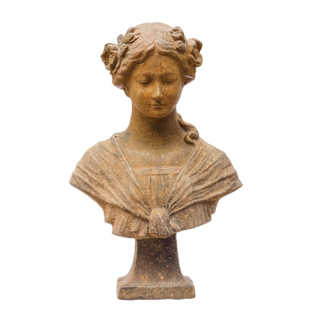 Magnesia Vintage Reproduction Female Bust, Distressed Finish - Royalties
