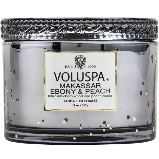 Makassar Ebony & Peach 11 oz Corta Maison Glass Candle - Royalties