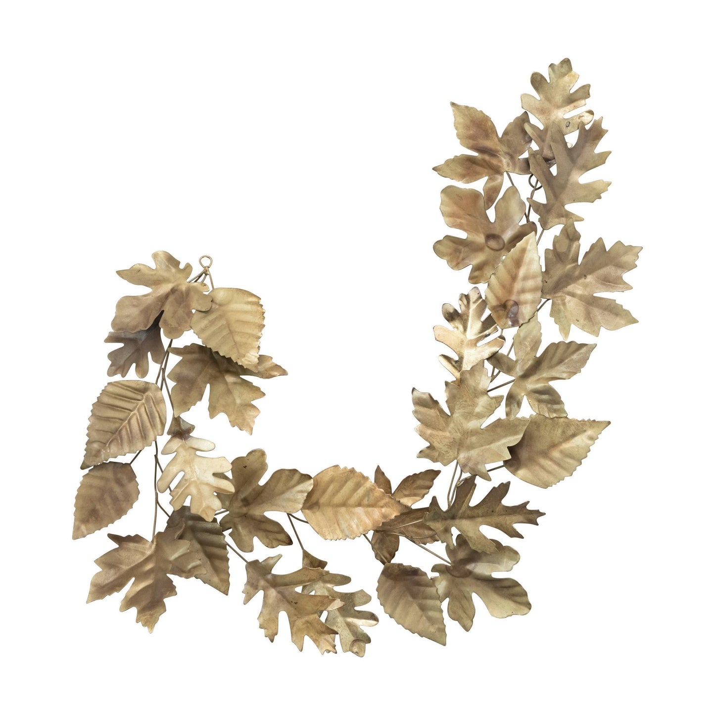 Metal Leaf Wall Runner, Antique Brass Finish - Royalties