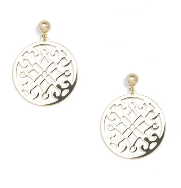 Metal Pendant drop earring - Royalties