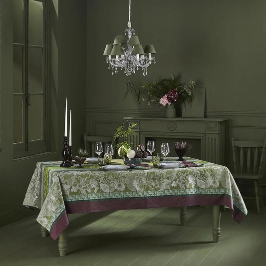 Mille Botanique Mousse Jacquard Tablecloth - Royalties