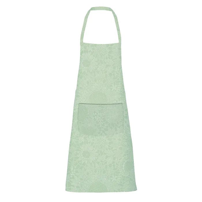 Mille Guipures Jade Jacquard Apron, Coated Cotton - Royalties
