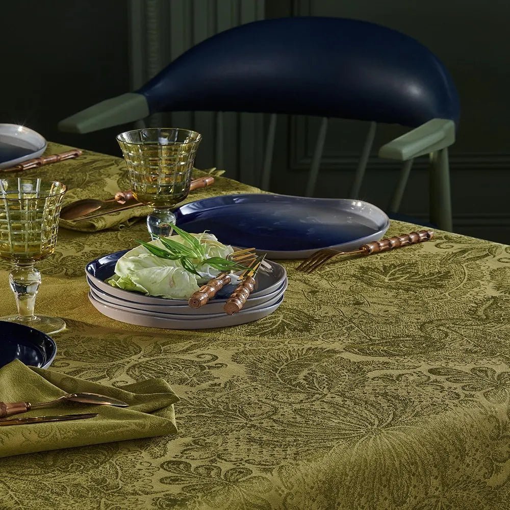 Mille Isaphire Mini Vermeil Jacquard Tablecloth - Royalties