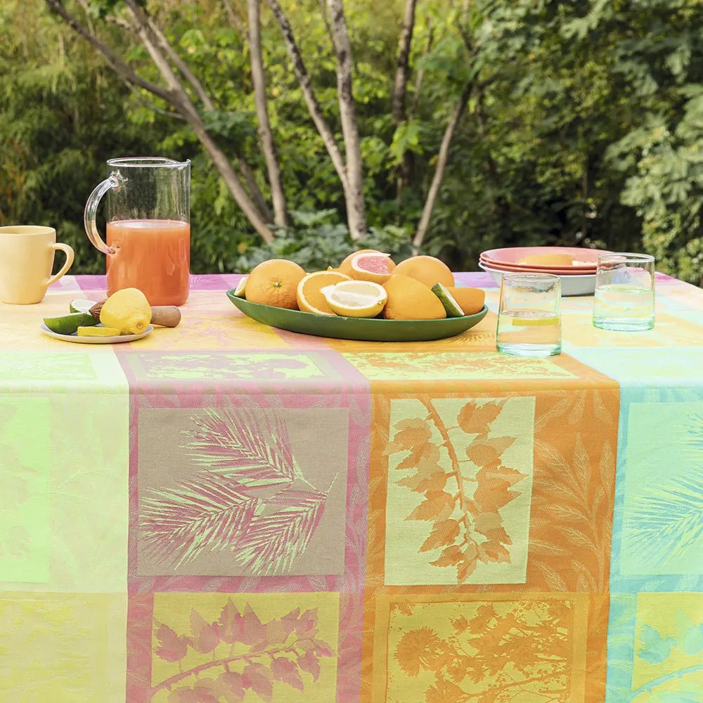 Mille Vegetaux Arc En Ciel Jacquard Tablecloth - Royalties