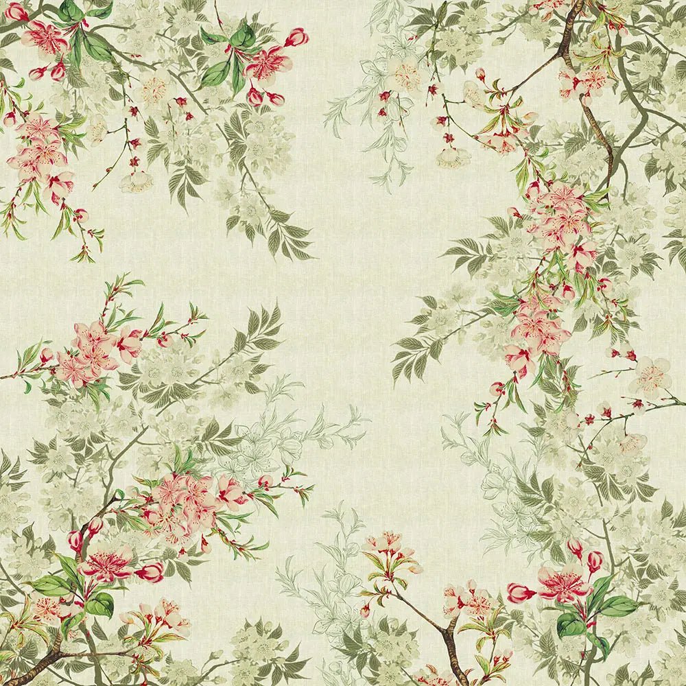 Ombres Des Cerisiers Naturel Tablecloth, 100% Linen - Royalties