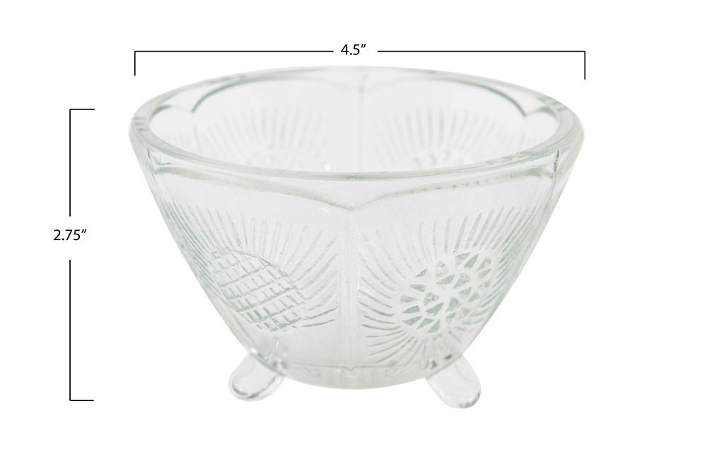 Pressed Glass Footed Bowl - Royalties
