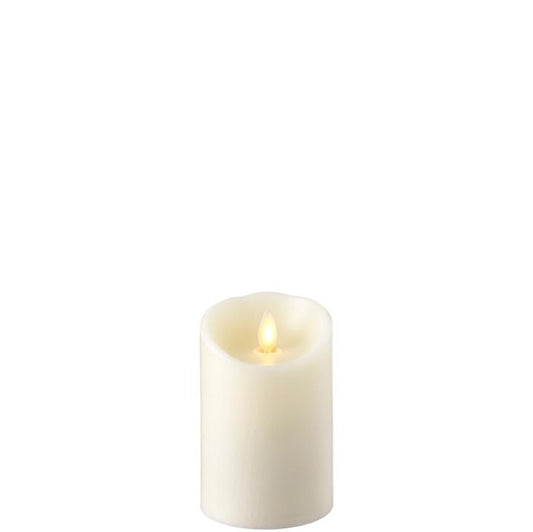 Push Flame Ivory Pillar Candle 3"x4.5" - Royalties