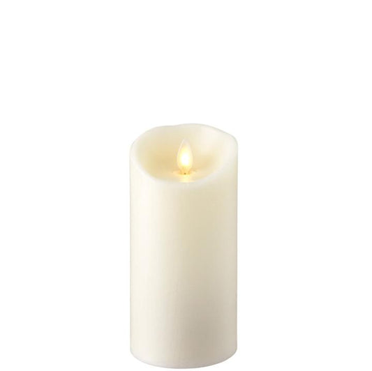 Push Flame Ivory Pillar Candle - Royalties