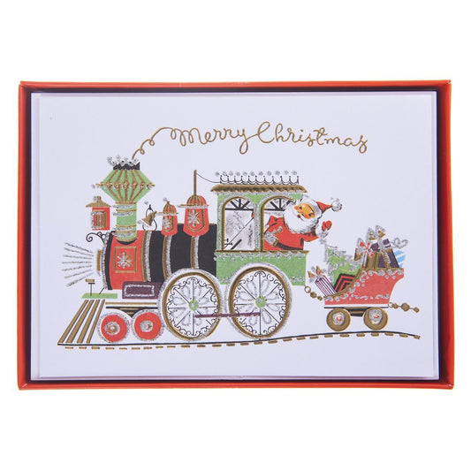 Santa Train Large Boxed Cards - Royalties