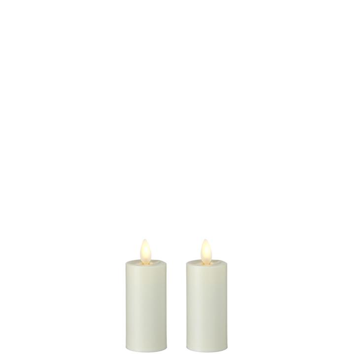 Set of 2 Push flame Ivory Votive Candle 1.5"x4" - Royalties