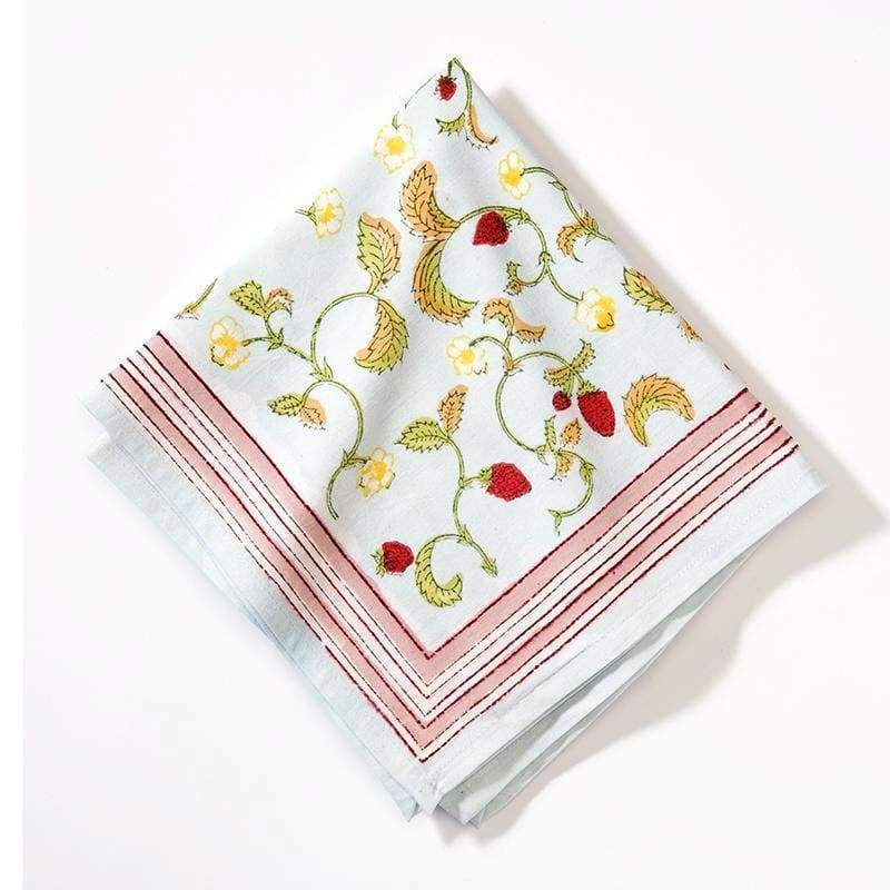 Strawberry Blue Napkins - Set of 6 - Royalties