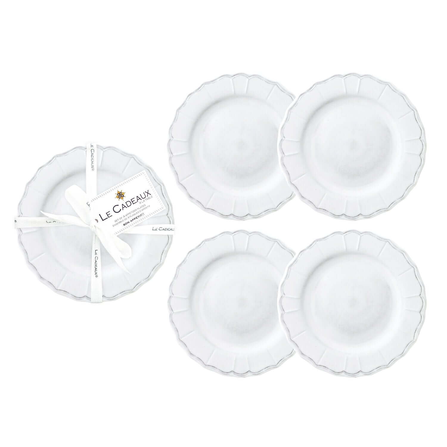Terra White Appetizer Plates Set of 4 - Royalties