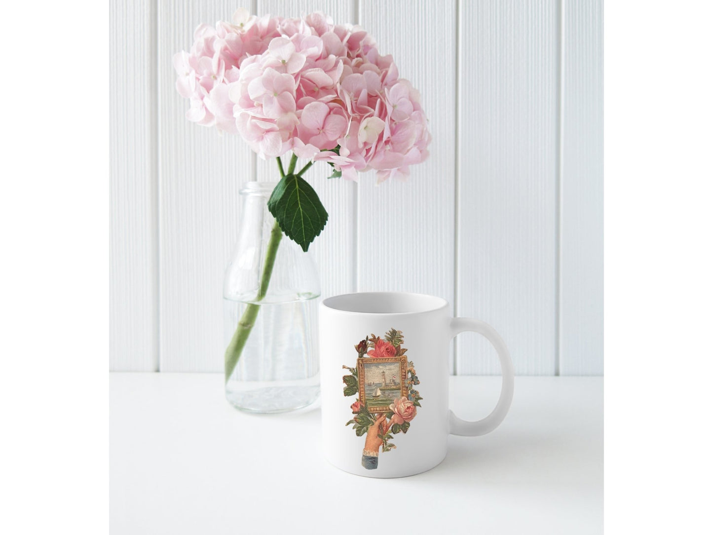 Vintage Hand Bouquet Cottagecore Mug - Royalties